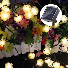 Solar String Fairy Lights 50 Led Garden Outdoor Waterproof Fence Pathway Lights