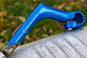 Vintage Bike Stem 1" Quill Blue Vintage MTB ATB Cruiser Riser Old School 1980s - Picture 1 of 7