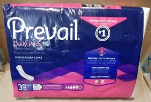 Prevail 39 Count Daily Pads Woman Maximum Absorbency Long PV-915/1 NIB 226P - Picture 1 of 6