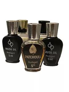 Vintage Houbigant/Alyssa Ashley Perfume Oils, Patchouli, Musk, Wild Flower Musk. - Picture 1 of 9