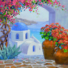 Home decoration Santorini landscape oil painting Art Printed on canvas L2944
