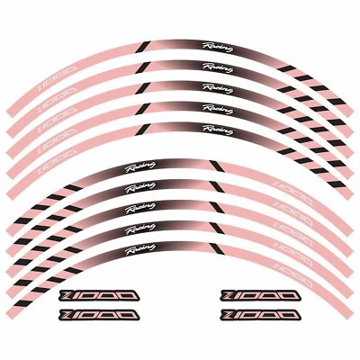 For Kawasaki Z1000 17" Motorcyle Reflective Wheel Rim Tape Decal Stripes Sticker Foto 1 de 4