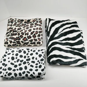 Webpelz Animal Print Stoffreste 3 Motive Leopard Zebra und Pinto - Bild 1 von 10
