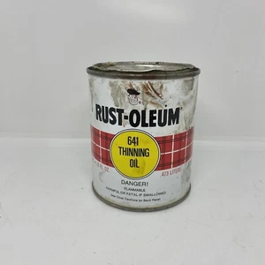 Vintage 1976 RUST-OLEUM Thinning Oil 641 Small Face Scotty 1qt paint can Bucket - Picture 1 of 3