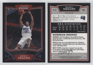 2008-09 Bowman Draft Picks & Stars Chrome Dwight Howard #92