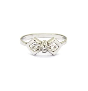 Schleifenring aus 18k Weißgold mit Diamanten Brillantschliff - Bild 1 von 3