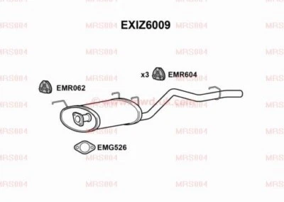 EXIZ6009 Auspufftopf Hinten Isuzu Diesel 2.5 3/2012 - 4/2018 - Bild 1 von 4