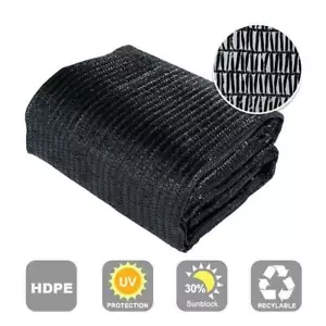 30% UV Outdoor Landscape Garden Canopy Fabric Shade Cloth Cover 10ft Black - Picture 1 of 8