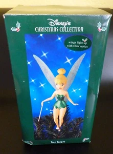 Disney Christmas Collection Tinkerbell Tree Topper Glitter Wings Fairy Lights Up - Picture 1 of 19