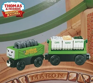 THOMAS & FRIENDS FERROCARRIL DE MADERA ~ VAGONES DE RECICLAJE ~ LC99168 ~ NUEVO EN CAJA RARO  - Imagen 1 de 1