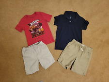 Gap , old navy & more Boys 4 Piece set navy Shirt Khaki Shorts  Sz 6- 7
