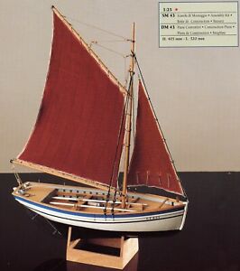 COREL SM43 BARCA Modello SLOUP Imbarcazione peschereccio francese scala 1:25