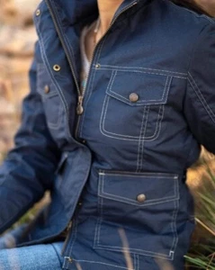 Outback Trading Company | 100% Waterproof Oilskin Blue Ridge Navy Jacket | 1X - Picture 1 of 13
