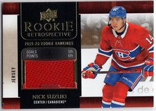 2020-21 Upper Deck Rookie Retrospective Jerseys #RR5 Nick Suzuki *POOR
