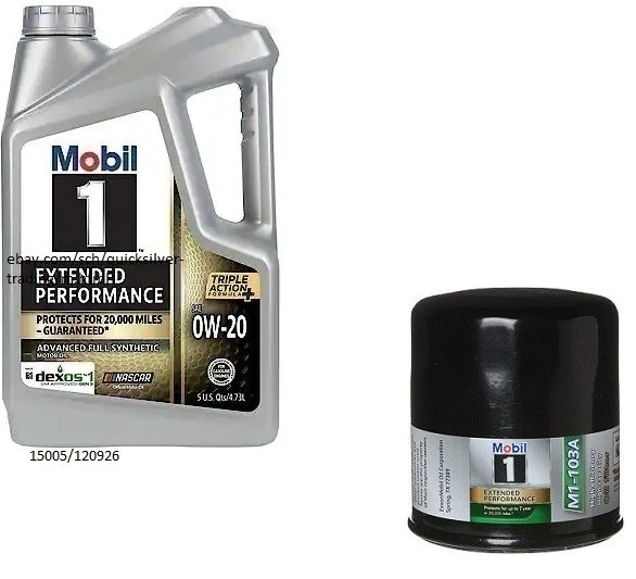 Filtro de aceite de motor Mobil1 M1-103A y 5 cuartos Mobil1 E/P 0W20 Full Syn. Aceite de motor Foto 1 de 1