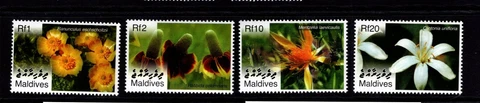 Maldives Islands  #2918-21  (2007 Flowers set) VFMNH CV $5.25 Cover