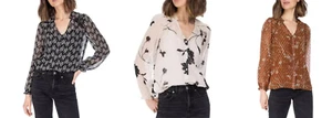 B Collection by Bobeau Ladies' Button-Up Blouse - Picture 1 of 15