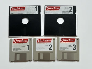 Vintage Quicken 1.01 New Windows Version 1991 IBM PC 3.5" & 5.25" Disks ONLY - Picture 1 of 2