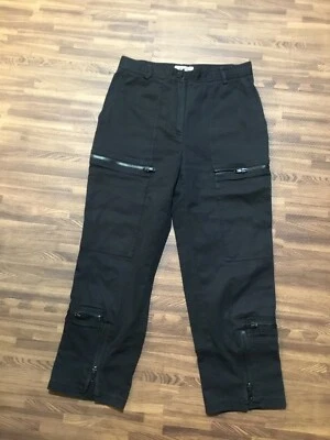 Pantalones capri para mujer Moschino baratos y elegantes AEFFE SPA’s negros talla 8  Foto 1 de 4