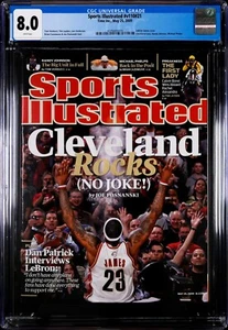2009 Newsstand Sports Illustrated Basketball LeBron James Cover CGC 8.0 - Picture 1 of 2