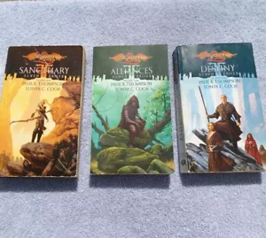 Complete DragonLance Elven Exiles Trilogy 1 2 3 PB Nice Cnd Sanctuary/Alliances - Foto 1 di 6