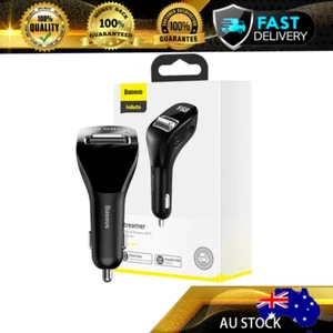 Baseus Streamer F40 AUX Car Bluetooth MP3 Charger-Black - Picture 1 of 7