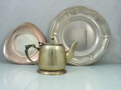Kanne Teekanne Tablett Teller Messing - Bild 1 von 4