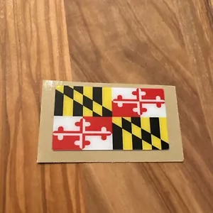 Maryland Bundesstaat Flagge Aufkleber Fahrrad Hockey Helm Fahrzeug Aufkleber 1,9" x 1,1" - Bild 1 von 2