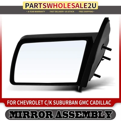 Espejo retrovisor manual de montaje de vela del lado del conductor para Chevrolet C/K Suburban Tahoe GMC Yukon Foto 1 de 4
