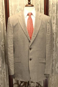 Robert Talbott Carmel Large 42L tan 100% Linen glen plaid sport coat blazer y6j7 - Bild 1 von 8
