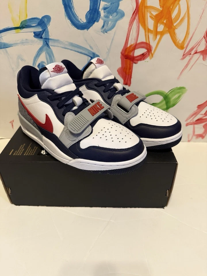 Nike Air Jordan Legacy 312 Branco Baixo/Vermelho Varsity/Marinho Meia-Noite CD7069-164 Tamanho 8.5 - Imagem 1 de 4