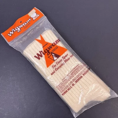 Винтажный WIGWAM носки размер 12 шерсти и нейлона новый из старых запасов #632 РЕДКАЯ с ярлыком - Изображение 1 из 4