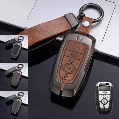 Zinc Alloy Car Key Fob Case Cover For Ford Mustang Fusion Explorer Expedition - Image 1 of 2