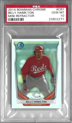 Bowman Chrome #BM-CR1 2014 Billy Hamilton RC Mini refractor PSA 10 Rojos novato Foto 1 de 2