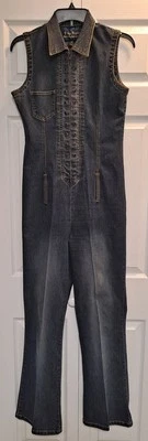 Mono de mezclilla acampanado vintage elástico Y2K Yada Yada para mujer L Foto 1 de 4