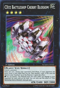 CXyz Battleship Cherry Blossom Secret Rare Number Hunters YuGiOh Card - Picture 1 of 1