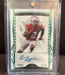 2022 Leaf Trinity Emerald Emeka Egbuka 5/25 #BA-EE2 - Picture 1 of 2