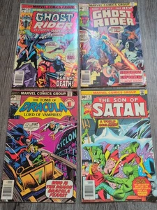 4 Mixed Group Of Marvel Comics 2 Ghost Rider , The Tomb Of Dracula Lord Of... - Picture 1 of 24
