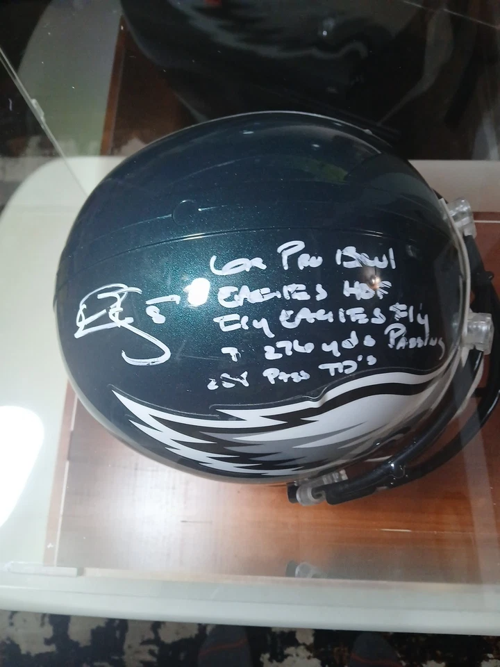 Подлинный полноразмерный шлем с автографом Donovan McNabb Eagles сертификат подлинности JSA - Изображение 1 из 4