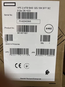 NEW 881507-001 HPE 2.4TB SAS 12G 10K SC 512E DS G8-G10 Hard Drive 881457-B21 - Picture 1 of 1