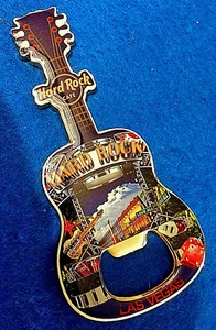 LAS VEGAS CAFE CONCERT STAGE DRUM BOTTLE OPENER MAGNET GUITAR V12 Hard Rock Cafe - Picture 1 of 1