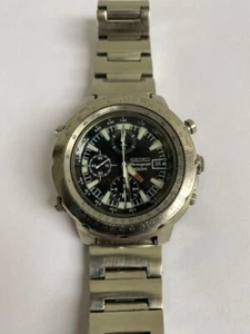 1990s Men's Seiko 7T32-6N10 Engineer's Sliderule Chronograph 100M WR 42mm Watch - Picture 1 of 12