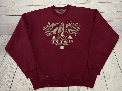 Vintage Arizona state Sun Devils Crewneck Sweater Mens Xl Large 90s Sparky Asu Cover