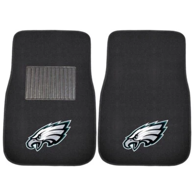 Juego de alfombrillas para auto Philadelphia Eagles bordadas - con licencia NFL - SUV ajuste universal Foto 1 de 4