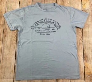 Mens Quicksilver Mountain Wave Blue Surf T Shirt Size Medium - Picture 1 of 5