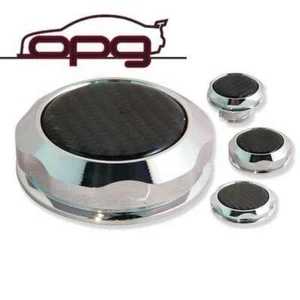 Chrome Carbon Top Alloy Billet Engine Cap Kit for VE V8 6.0L G8 Pontiac G8 - Picture 1 of 1