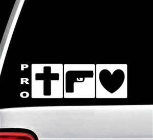Pro God Gun Life Decal Sticker for Car Window H1059 - Picture 1 of 2
