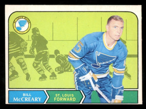 1968-69 OPC O PEE CHEE Hockey #182 Bill McCreary EX-NM RC St. Louis Blues Rookie