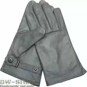BUNDESWEHR LEDERHANDSCHUHE GRAU BW HANDSCHUHE GEFÜTTERT WINTER LEDER S-3XL - Bild 1 von 1
