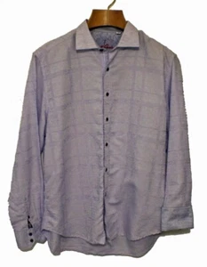 Robert Graham Signature Mans Shirt XXL Lavender Linen Cotton Blend - Picture 1 of 13